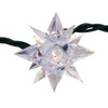 9' UL 10L Warm White Pointed Star Light Set