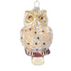 Glass Gold Owl Ornament