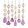 Purple & Gold Dangle Ornaments, 6 Assorted
