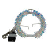 6" 36L Multicolor Superbright LED Iridescent Silver Tinsel Foldable Metal Sphere
