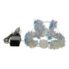 6" 36L Multicolor Superbright LED Iridescent Silver Tinsel Foldable Metal Sphere