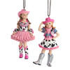 Pink Cowgirl Ornaments, 2 Assorted