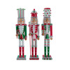 24" Red, Green & White Nutcrackers, 3 Assorted