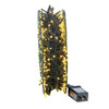 49' 600L Warm White 3MM LED Multifunction Rice Lights With Green Wire On Spool