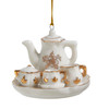 Porcelain Gold & White Teatime Ornament