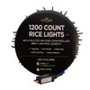 98' 1,200L Multicolor 3MM LED Multifunction Rice Lights With Green Wire On Spool