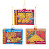 Glass TV Dinner Ornaments, 3 Assorted