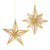 Gold Star Ornaments, 2 Assorted