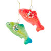 Glass Glow-In-The-Dark Fish Ornaments, 2 Assorted