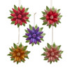 Glitter Flower Ornaments, 5 Assorted