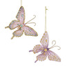 Glass Butterfly Ornaments, 2 Assorted