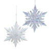 Opalescent Snowflake Ornaments, 2 Assorted 