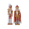 15" Champagne Gold & Garnet Red Nutcrackers, 2 Assorted