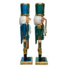 15" Green, Gold & Blue Nutcrackers, 2 Assorted