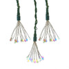 12' 75L Multicolor Superbright Twinkle LED Cluster Burst With Green Base