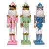15" Green, Blue & Pink Nutcrackers, 2 Assorted