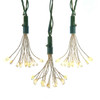 12' 75L Warm White Superbright Twinkle LED Cluster Burst With Green Base