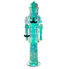 2' Green Iridescent Cool White LED Lighted Nutcracker 