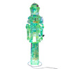 24" Green Iridescent Cool White LED Lighted Nutcracker