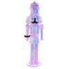 2' Pink Iridescent Cool White LED Lighted Nutcracker 