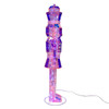 24" Pink Iridescent Cool White LED Lighted Nutcracker
