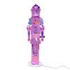 24" Pink Iridescent Cool White LED Lighted Nutcracker