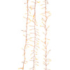 8' 240L Classic White Fairy Twinkle LED Copper Wire Cluster Garland