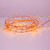8' 240L Classic White Fairy Twinkle LED Copper Wire Cluster Garland