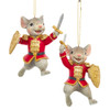 3.75" Nutcracker Suite Red Mouse Soldier Ornaments, 2 Assorted