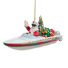 "Merry Cruisemas" Santa On Speedboat Ornament