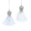 Glass Dress Ornaments, 2 Assorted