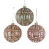 Glass Pastel Ball Ornaments, 3 Assorted