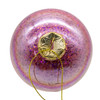 80MM Glass Pink Inside Glitter Ball Ornament