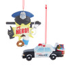 Police Ornaments, 2 Assorted