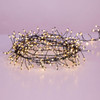 9.8' 300L Warm White Superbright Twinkle LED Green Wire Cluster Garland