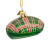 Noble Gems™ Glass Plaid Flat Cap Ornament