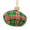 Noble Gems™ Glass Plaid Flat Cap Ornament