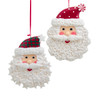 Santa Face Ornaments, 2 Assorted