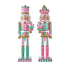 15" Pink & Green Nutcrackers, 2 Assorted