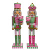 15" Pink & Green Nutcrackers, 2 Assorted