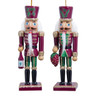 6" Burgundy Wine Nutcracker Ornaments, 2 Assorted