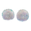 Iridescent Tinsel Ball Ornament Set, 2-Pieces