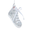 Glass Silver Sneaker Ornament