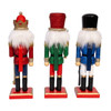 10" Red, Green & Blue Nutcrackers, 3 Assorted