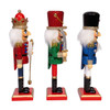 10" Red, Green & Blue Nutcrackers, 3 Assorted