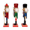 10" Red, Green & Blue Nutcrackers, 3 Assorted