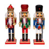 10" Red, Green & Blue Nutcrackers, 3 Assorted