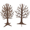 Wooden Ornament Holder Tree Set, 2-Pieces