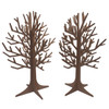 Wooden Ornament Holder Tree Set, 2-Pieces