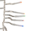 16' 480L Multicolor 3MM LED Multifunction Cluster Garland With Clear Wire
